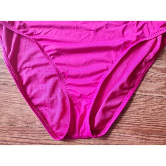 MYNAH One Piece Swimsuit Womens Size XL Pink shimmer Halter 52419 EUC - Picture 4 of 10